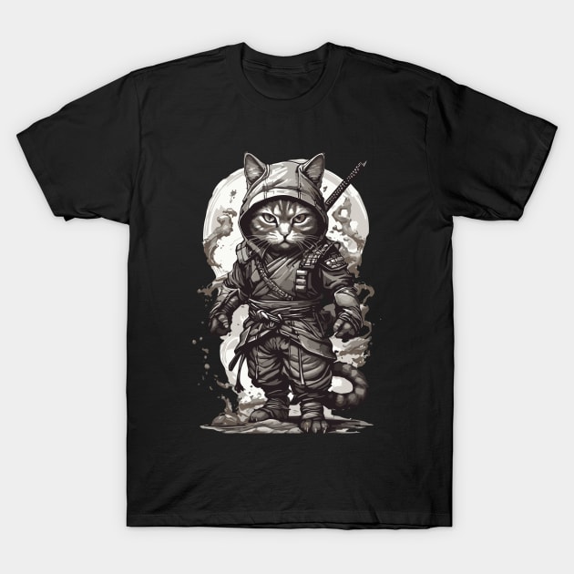 ninja cat T-Shirt by BOLTMIDO 